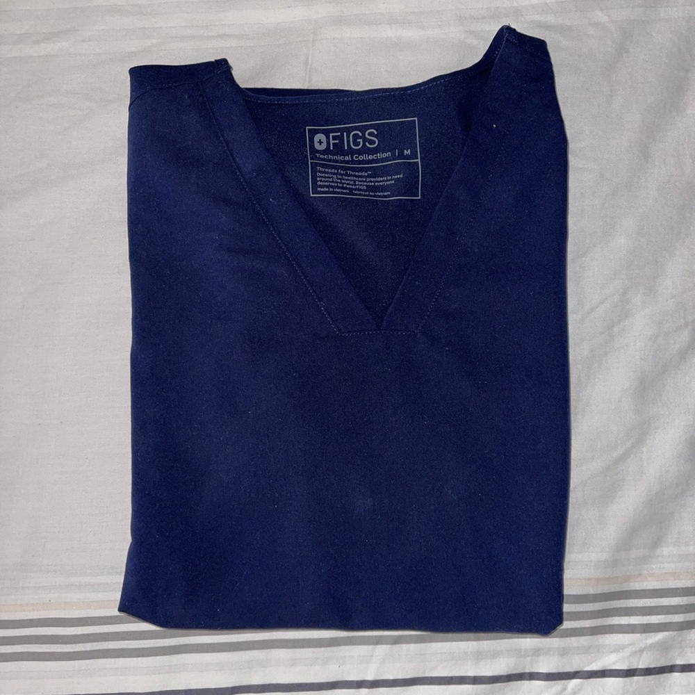 FIGS Scrub Top - Navy Blue